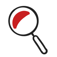 red magnifying glass
