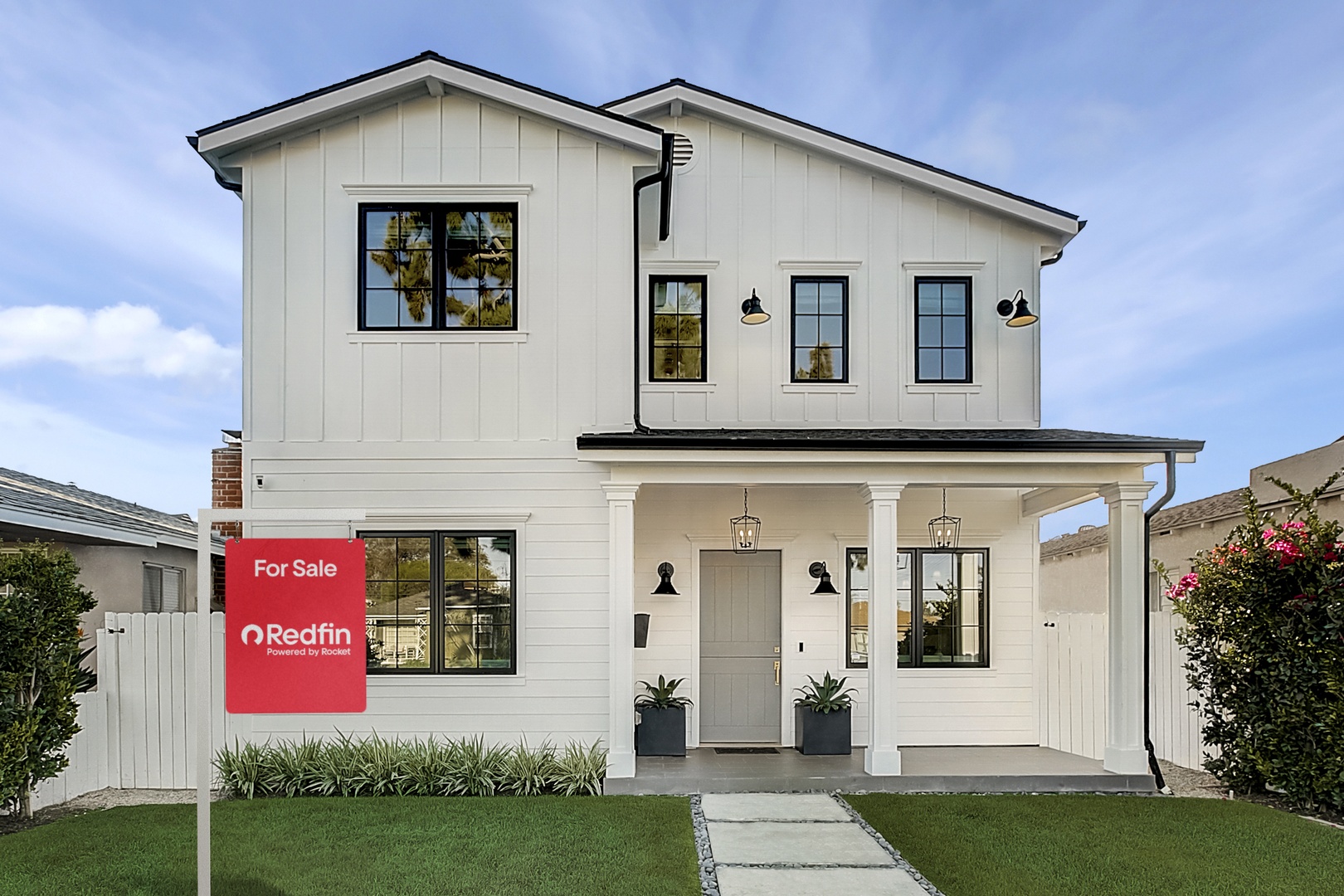 small modern home with driveway