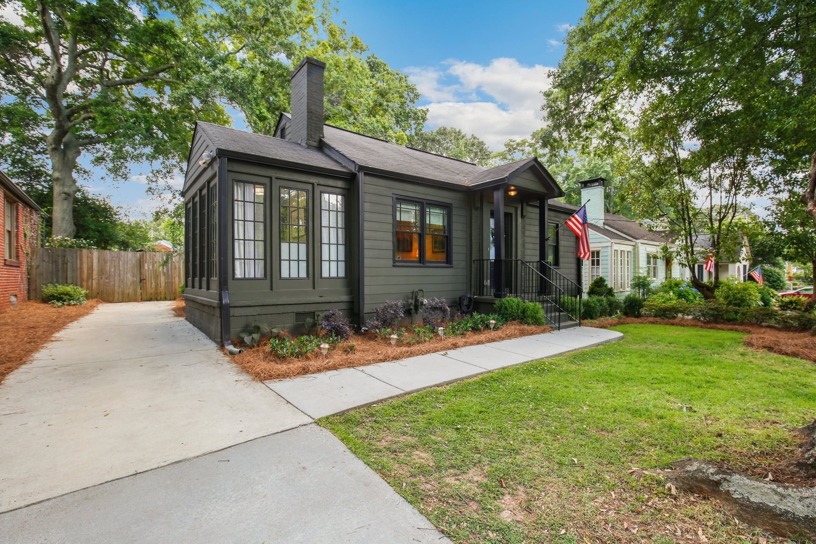 small modern home with driveway