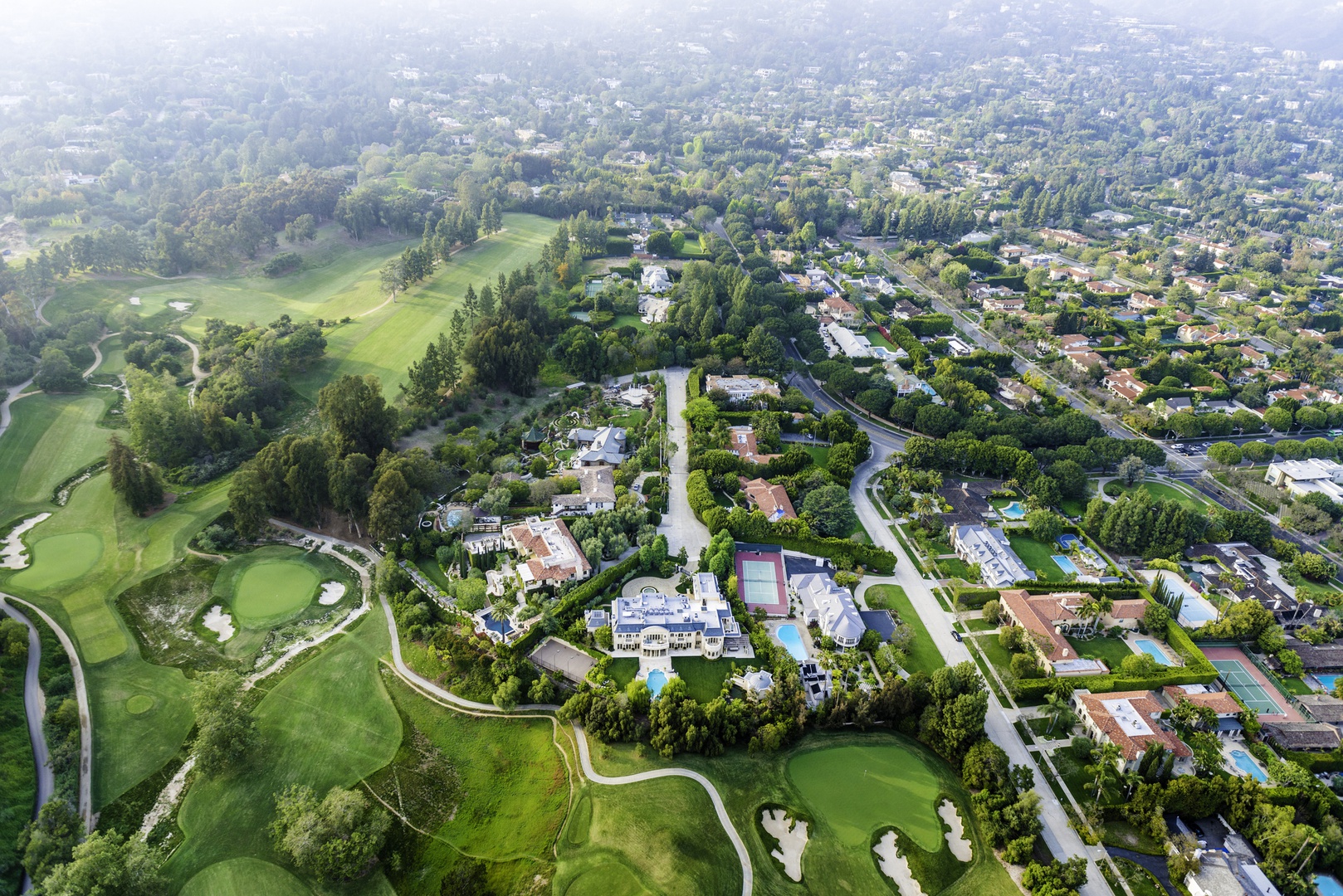 aerial photo of beverly hills