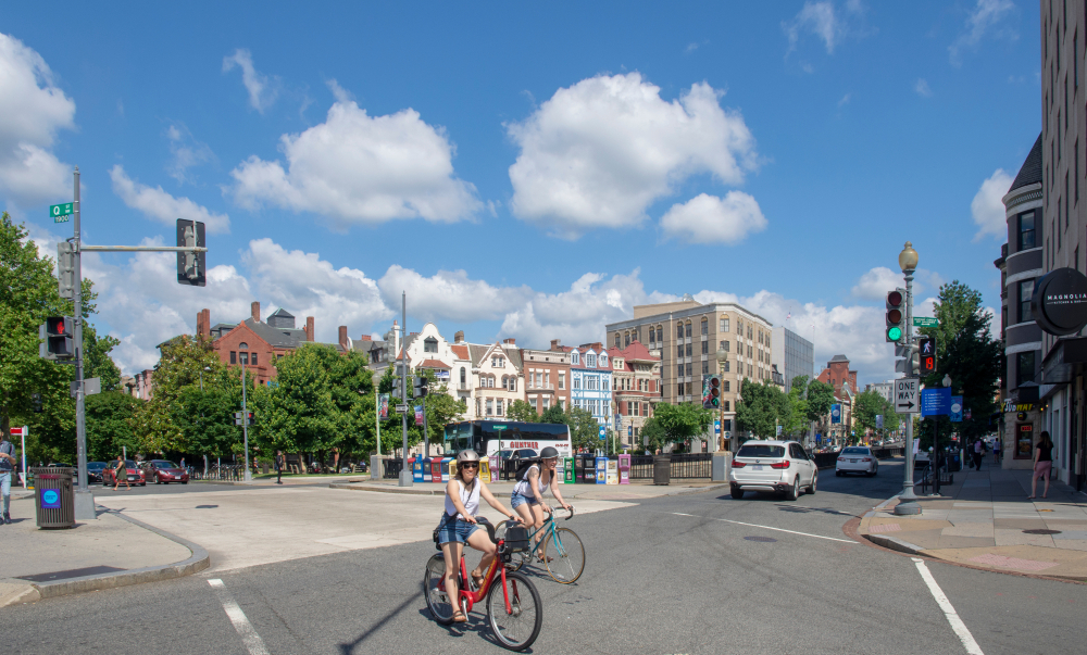 view of street in dupont circle in washington dc