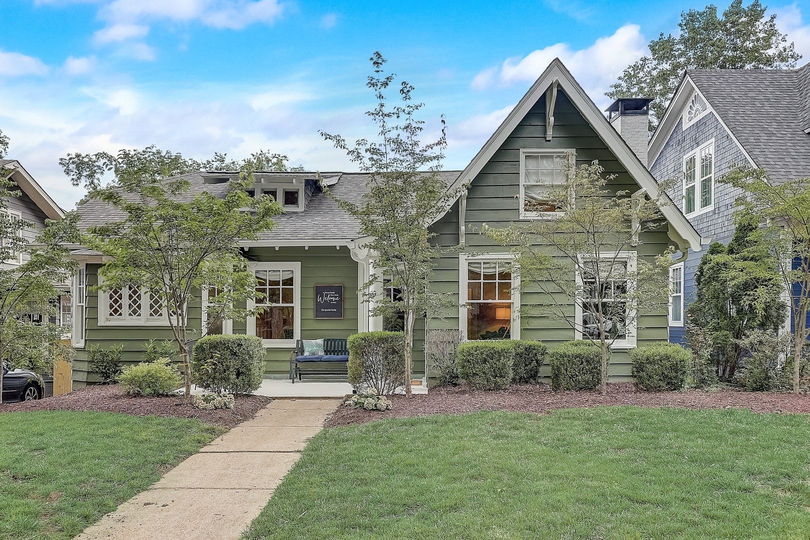 large home with front yard