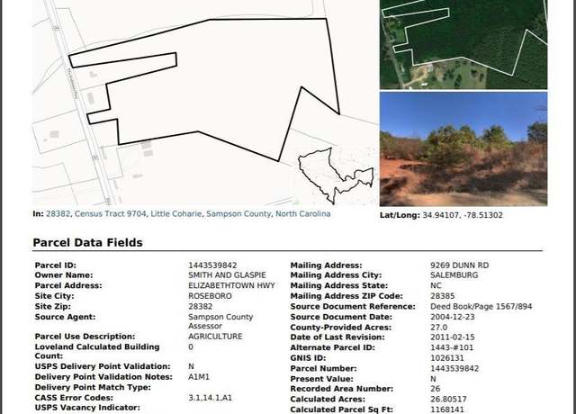 Property at 0 Elizabethtown Hwy, Roseboro, NC 28382