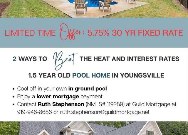 Property at 40 Yellowstone Ct, Youngsville, NC 27596, 4 beds, 3 baths