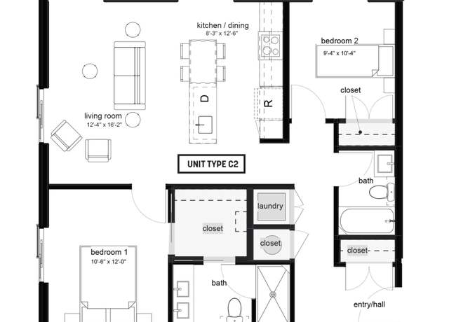 Property at 507 Yancey St #605, Durham, NC 27701, 2 beds, 2 baths