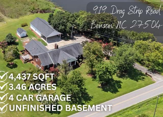Property at 919 Drag Strip Road Rd, Benson, NC 27504, 3 beds, 4.5 baths