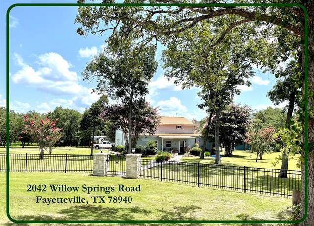 Property at 2042 Willow Springs Rd, Fayetteville, TX 78940, 4 beds, 3 baths