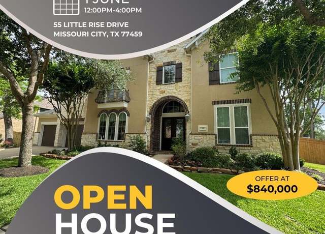 Property at 55 Little Rise Dr, Missouri City, TX 77459, 5 beds, 4.5 baths