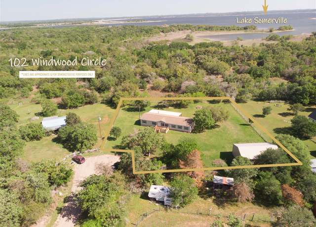 Property at 102 Windwood Cir, Somerville, TX 77879, 4 beds, 2 baths