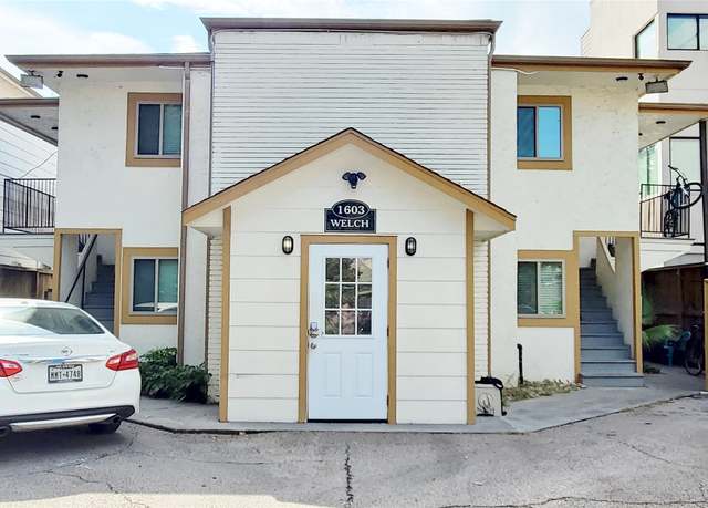 Property at 1603 & 1607 Welch St, Houston, TX 77006, 1 bed, 1 bath