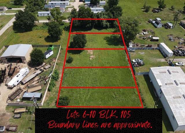 Property at LOTS 6-10 Block 105, Hempstead, TX 77445
