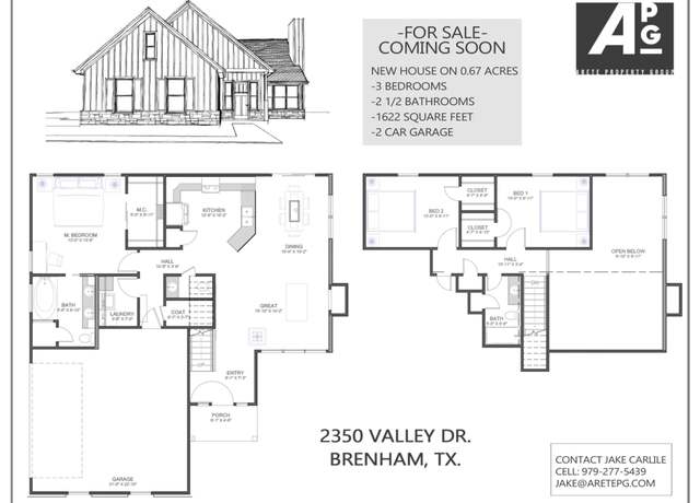 Property at 2398 Valley Dr, Brenham, TX 77833, 3 beds, 2.5 baths