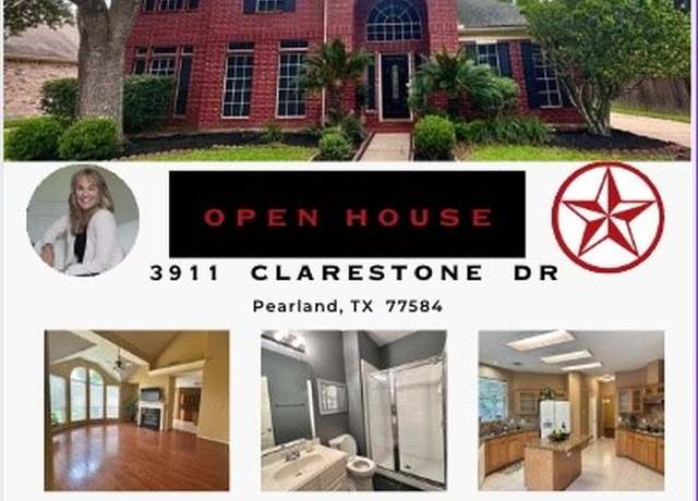 Property at 3911 Clarestone Drive Dr, Pearland, TX 77584, 5 beds, 3.5 baths