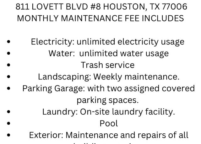 Property at 811 Lovett Blvd #8, Houston, TX 77006, 2 beds, 2.5 baths