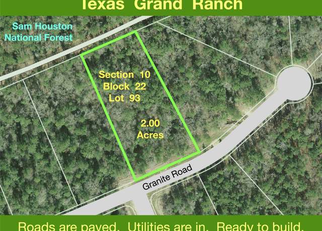 Property at 10-22-93 Granite Rd, Huntsville, TX 77340