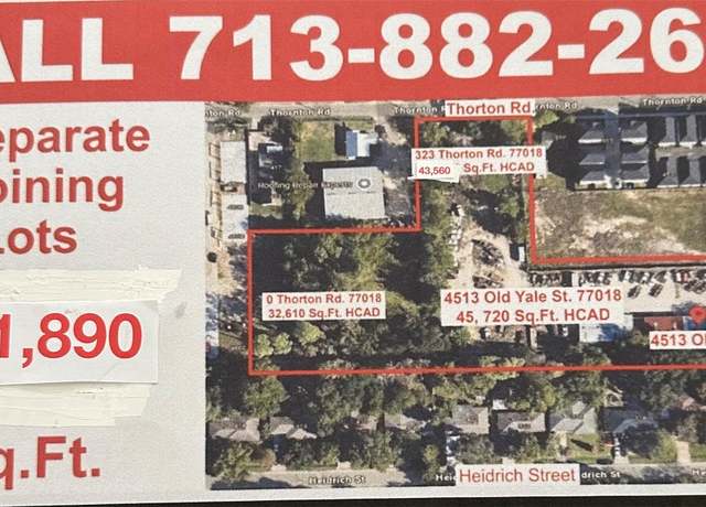 Property at 4513 Old Yale St, Houston, TX 77018