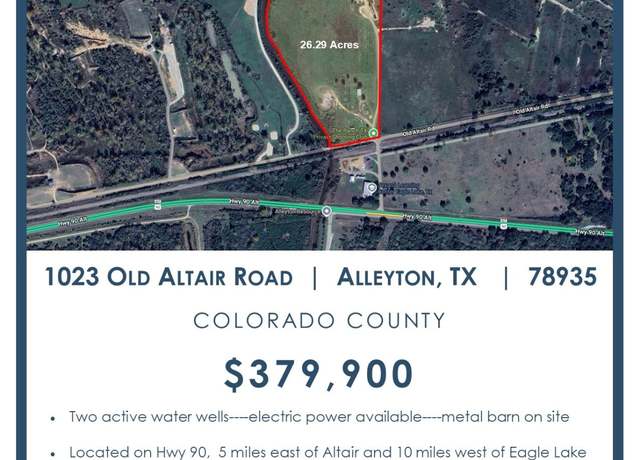 Property at 1023 Old Altair Rd N, Alleyton, TX 78935