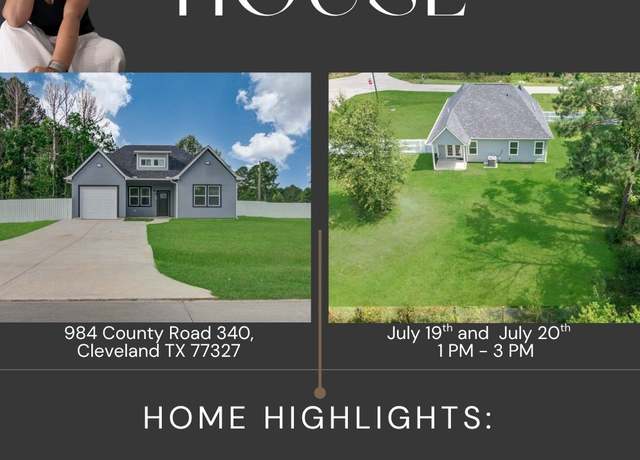 Property at 984 County Road 340, Cleveland, TX 77327, 3 beds, 2 baths