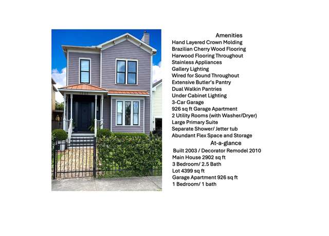 Property at 1325 Ashland St, Houston, TX 77008, 3 beds, 2.5 baths
