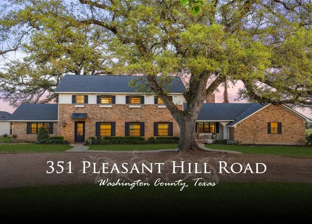 Property at 351 Pleasant Hill School Rd, Brenham, TX 77833, 4 beds, 3.5 baths