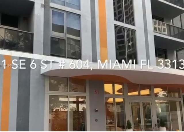 Property at 31 SE 6th St #604, Miami, FL 33131, 1 bed, 1.5 baths
