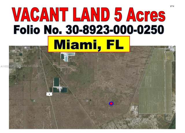 Property at 5 Acres Vacant Land Located In Homestead, Miami, FL 33035