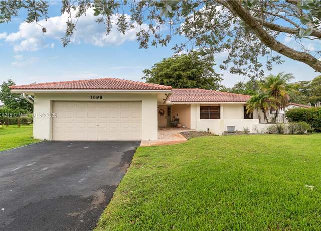 Property at 1098 NW 83rd Dr, Coral Springs, FL 33071, 3 beds, 2 baths