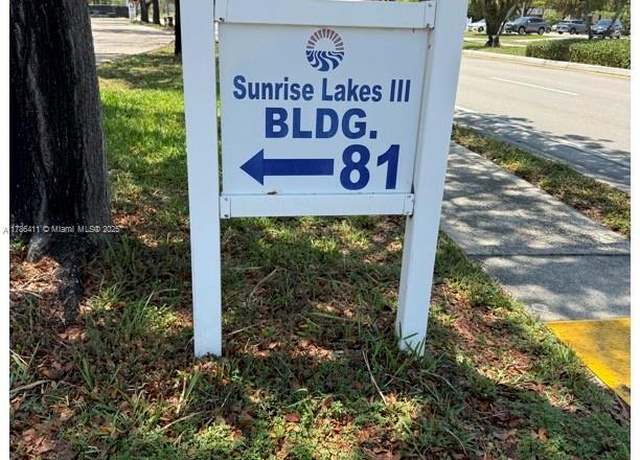 Property at 8920 Sunrise Lakes Blvd #105, Sunrise, FL 33322, 1 bed, 1 bath