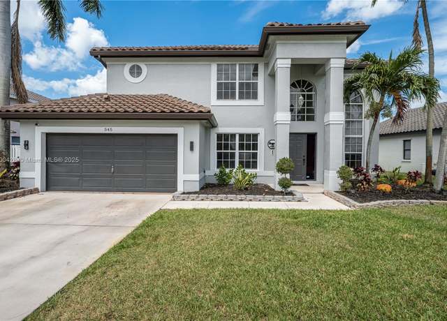 Property at 545 SW 180th Ave, Pembroke Pines, FL 33029, 4 beds, 3 baths