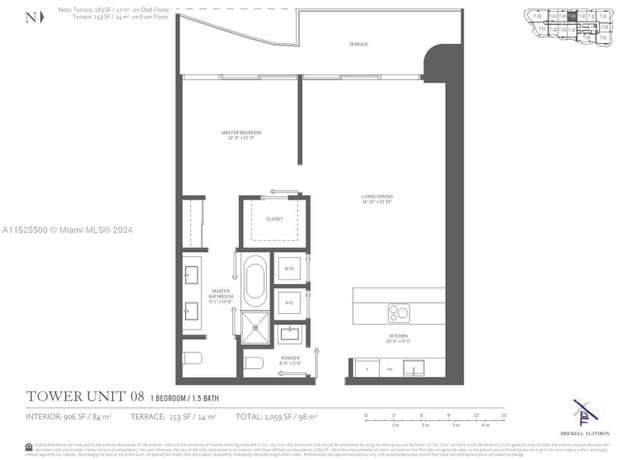 Property at 1000 Brickell Plz #2808, Miami, FL 33131, 1 bed, 1.5 baths