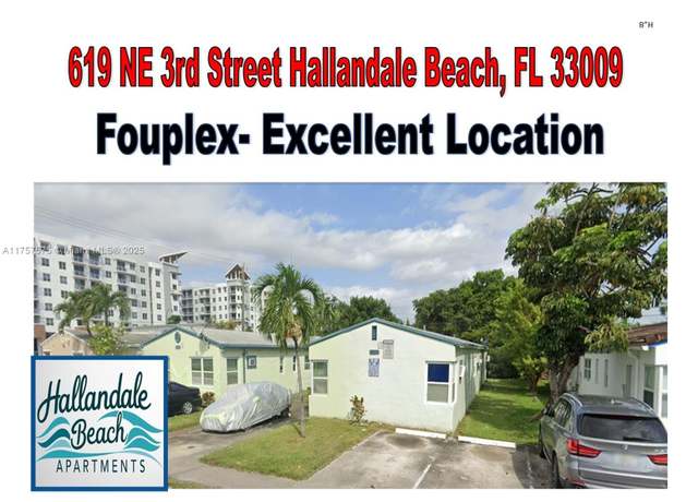 Property at 619 NE 3rd St, Hallandale Beach, FL 33009, 4 beds, 4 baths