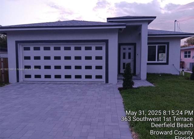 Property at 363 SW 1st Ter, Deerfield Beach, FL 33441, 4 beds, 3 baths