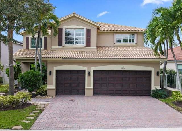 Property at 4309 W Whitewater Ave, Weston, FL 33332, 5 beds, 4 baths