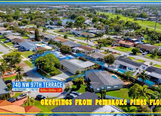 Property at 740 NW 97th Ter, Pembroke Pines, FL 33024, 3 beds, 3 baths