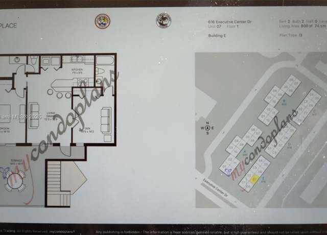 Property at 616 Executive Center Dr #107, West Palm Beach, FL 33401, 2 beds, 2 baths