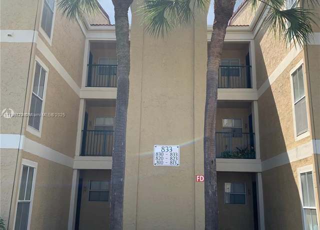Property at 833 Riverside Dr #830, Coral Springs, FL 33071, 2 beds, 1 bath