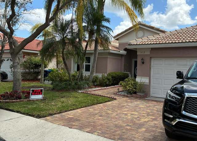 Property at 1412 NW 129th Ter, Sunrise, FL 33323, 3 beds, 2 baths