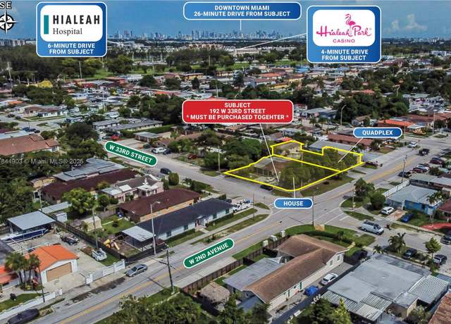 Property at 192 W 33rd St, Hialeah, FL 33012, 3 beds, 2 baths