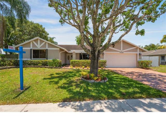 Property at 735 SW 158th Ter, Sunrise, FL 33326, 4 beds, 2 baths