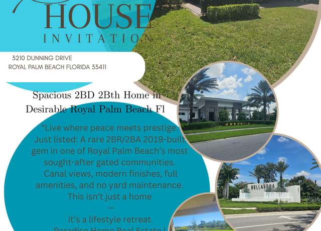 Property at 3210 Dunning Dr, Royal Palm Beach, FL 33411, 2 beds, 2 baths