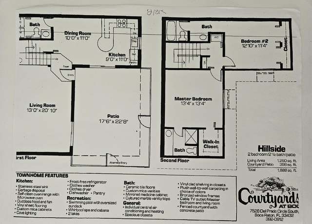 Property at 7521 Courtyard Run E, Boca Raton, FL 33433, 2 beds, 2.5 baths