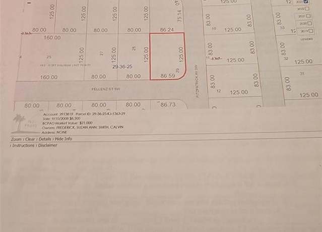 Property at none Fellenz St Sw, Fitpatrick Ave SW, Palm Bay, FL 32908