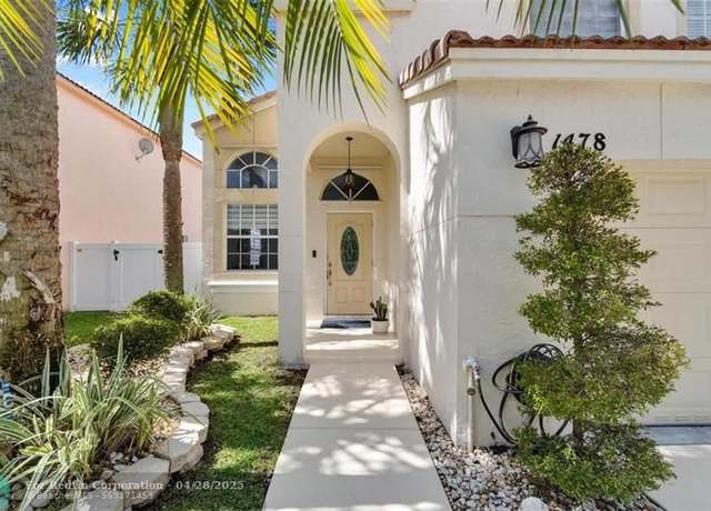 Property at 1478 NW 153rd Ln, Pembroke Pines, FL 33028, 3 beds, 2.5 baths