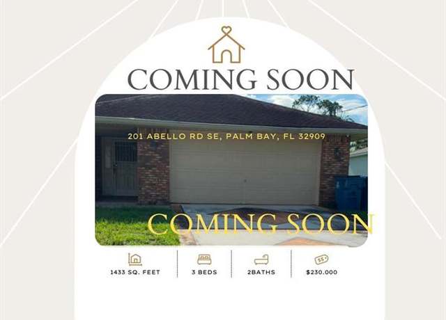 Property at 201 Abello Rd SE, Palm Bay, FL 32909, 3 beds, 2 baths