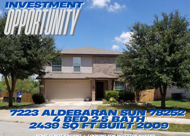 Property at 7223 Aldebaran Sun, San Antonio, TX 78252, 4 beds, 2.5 baths