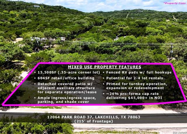 Property at 12064 Park Road 37, Lakehills, TX 78063, 2 beds, 1 bath