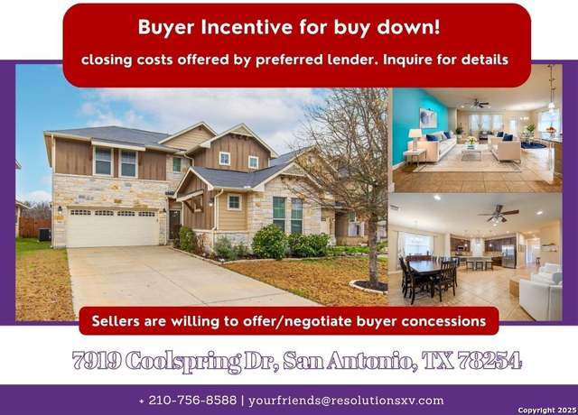 Property at 7919 Coolspring Dr, San Antonio, TX 78254-6248, 5 beds, 4.5 baths
