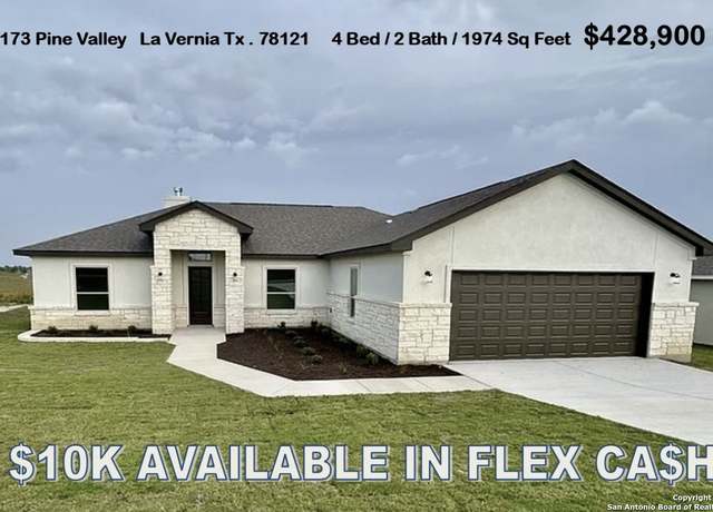 Property at 173 Pine Valley Dr, La Vernia, TX 78121, 4 beds, 2 baths