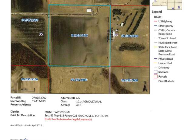 Property at XXX 141st Ave, Montgomery, MN 56069
