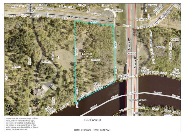 Property at TBD Paris Rd, Baxter, MN 56425